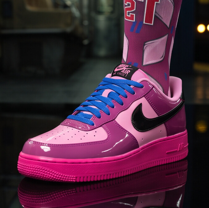 Socks to match Air Force 1 Low 'Pink Cooler Patent'