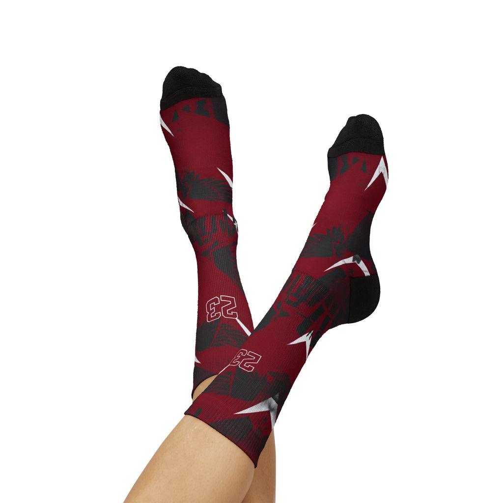 Jordan 1 Retro Low OG Banned 2026 matching Crew Socks | Crimson Red Basketball Streetwear