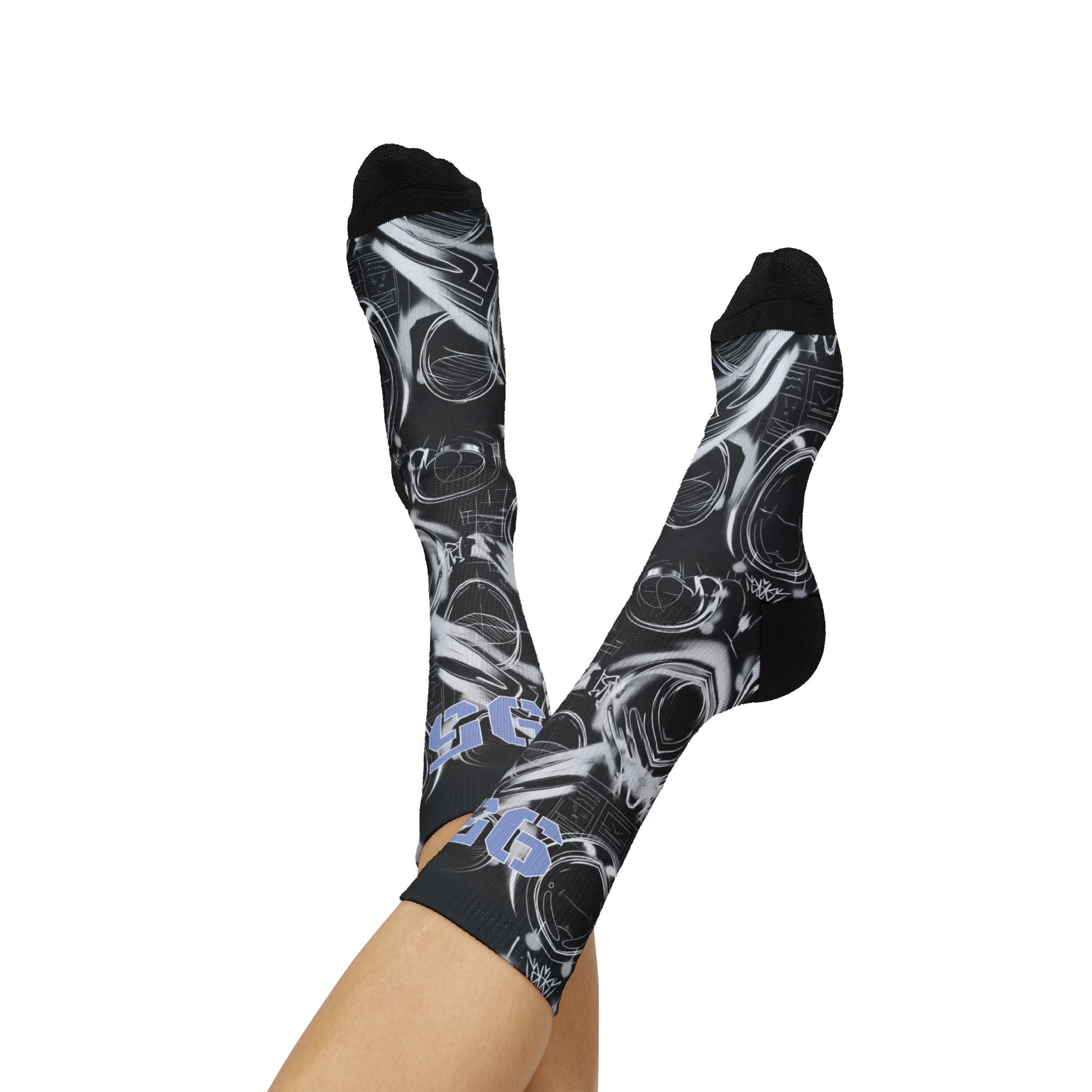 Socks to Match Air Max 95 Big Bubble Metallic Silver matching Crew Socks | London Skate Streetwear
