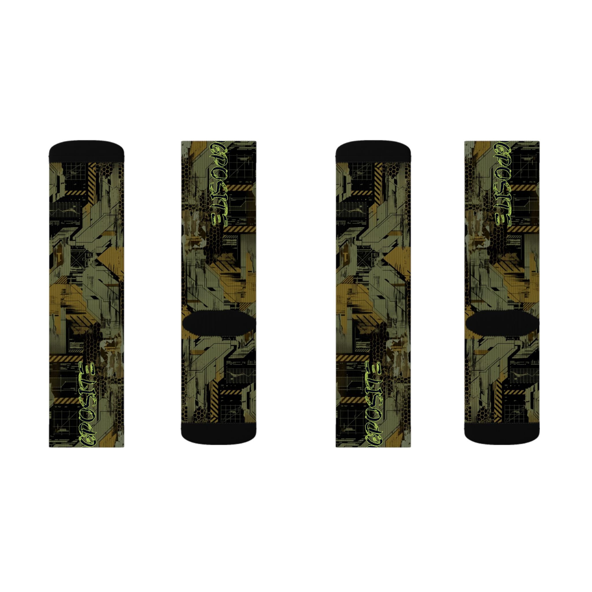 Clogposite Green Goblin matching Crew Socks | Villain Energy Basketball Sneaker Pattern Streetwear