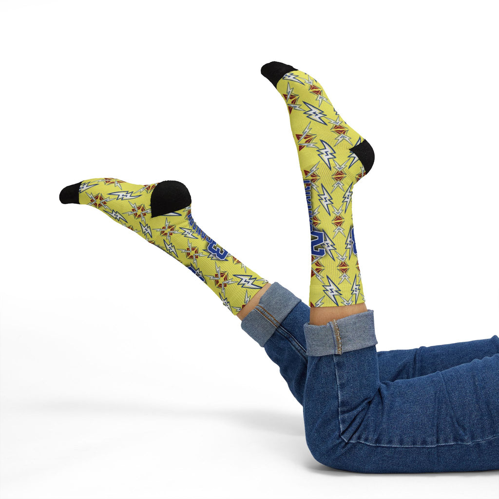 Matching Socks for Travis Scott x Wmns Jordan 1 Retro Low OG Canary Inspired Design