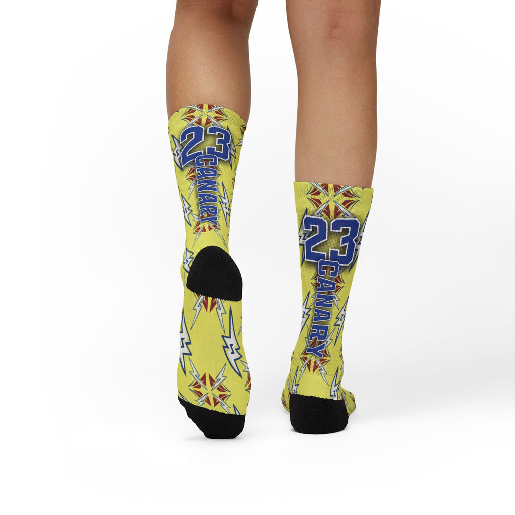 Matching Socks for Travis Scott x Wmns Jordan 1 Retro Low OG Canary Inspired Design