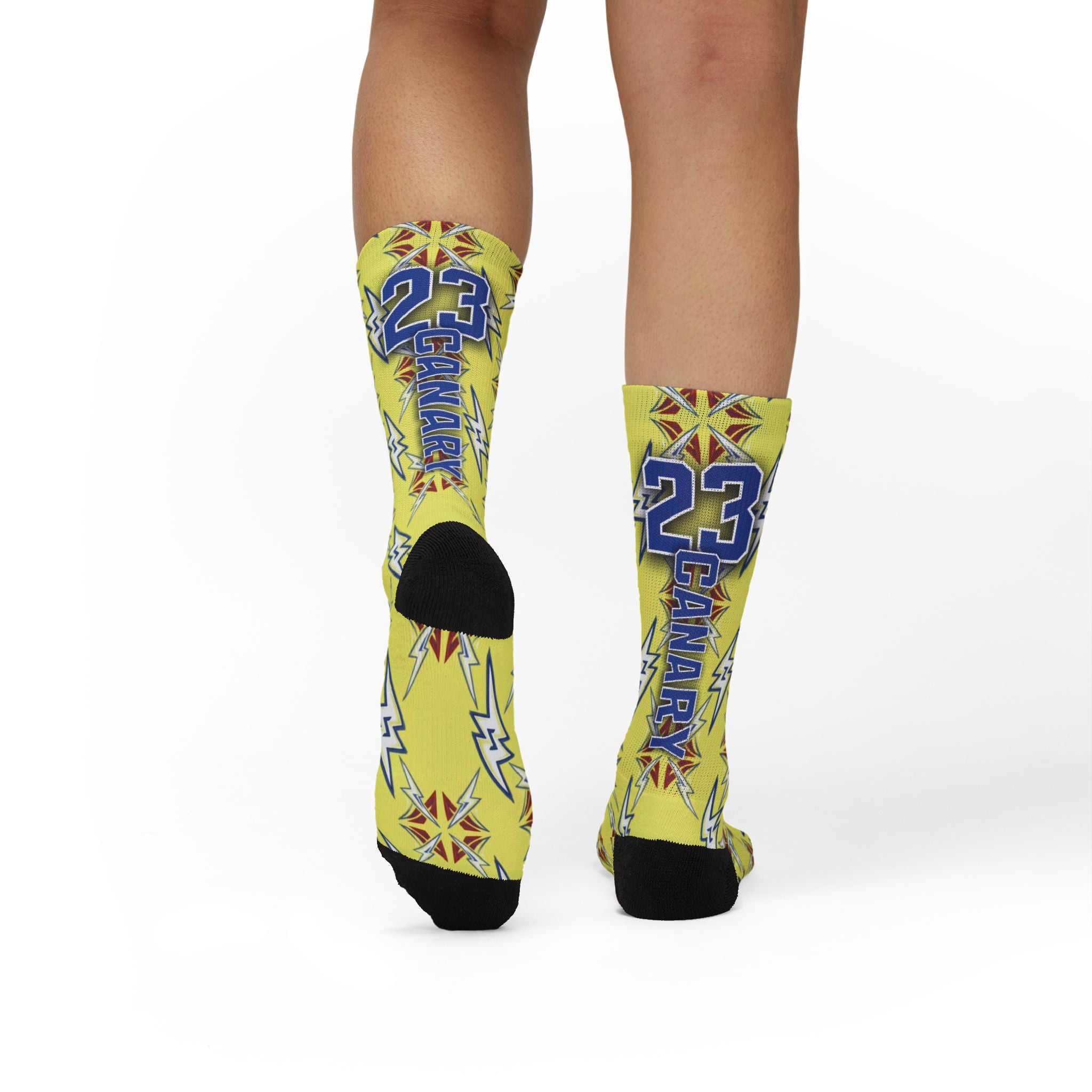 Matching Socks for Travis Scott x Wmns Jordan 1 Retro Low OG Canary Inspired Design