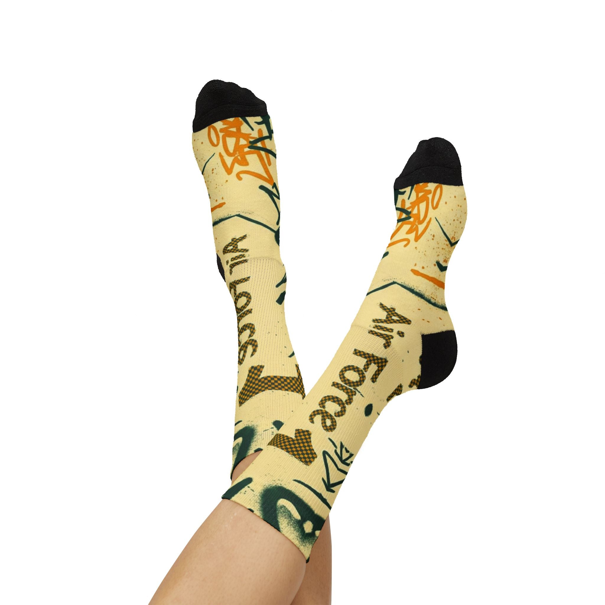 Socks to match Air Force 1 Low Patent Leather Topaz Gold Matching Crew Socks | Luxury Streetwear