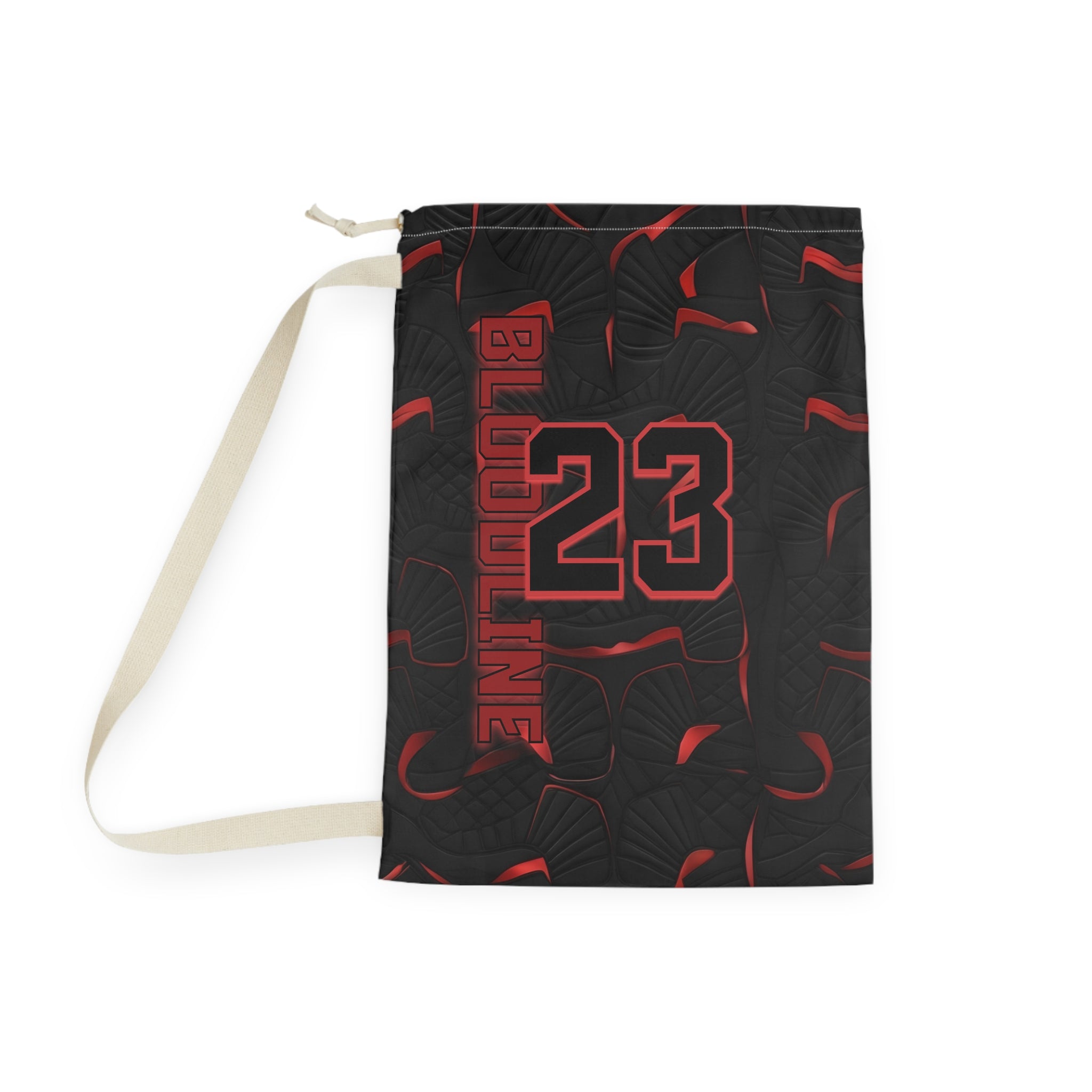 Sneakerhead travel bag for Jordan 12 Bloodline inspired shoes - My Matching Socks