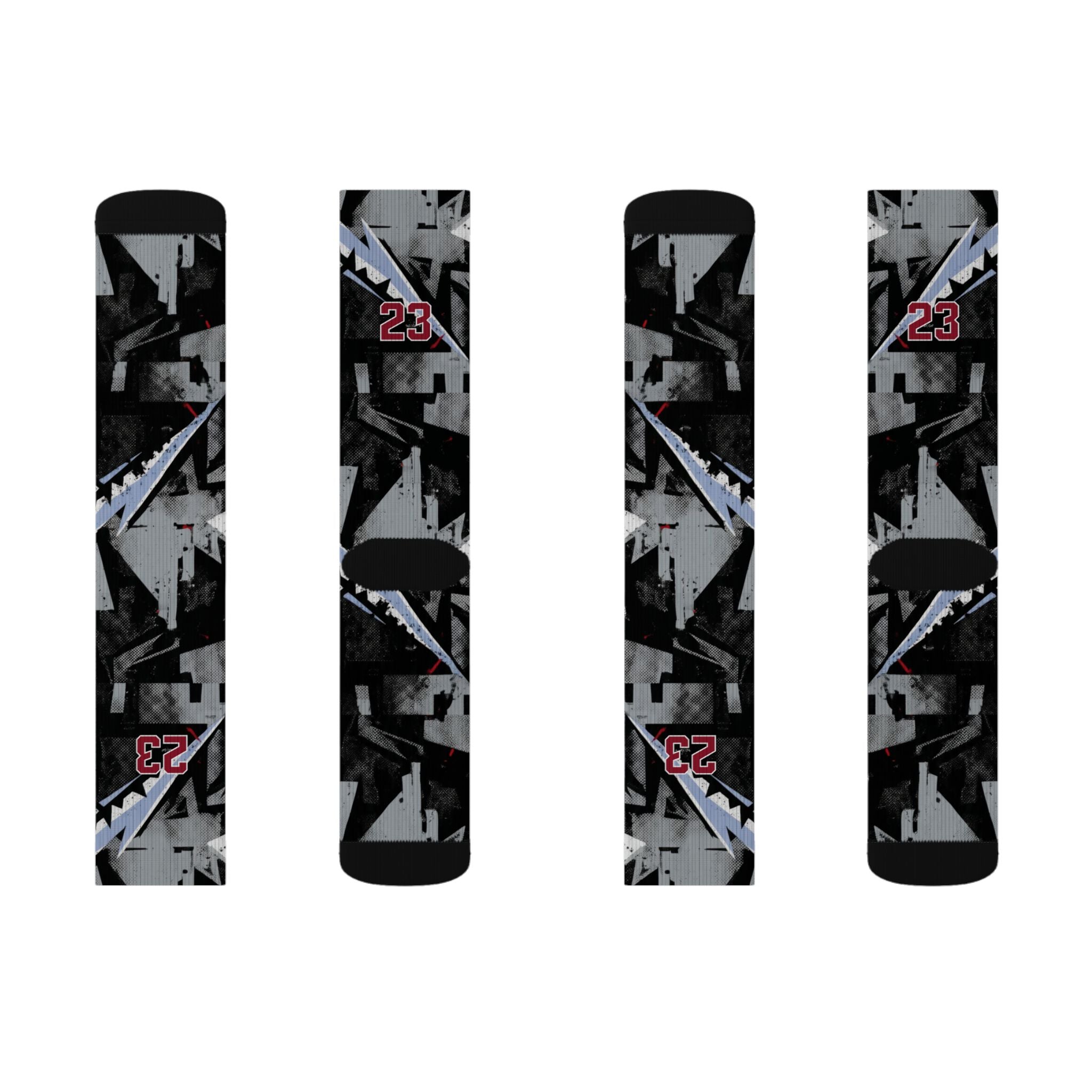 Jordan 5 Retro OG Black Metallic Reimagined matching Crew Socks | Fighter Jet Aviation Streetwear