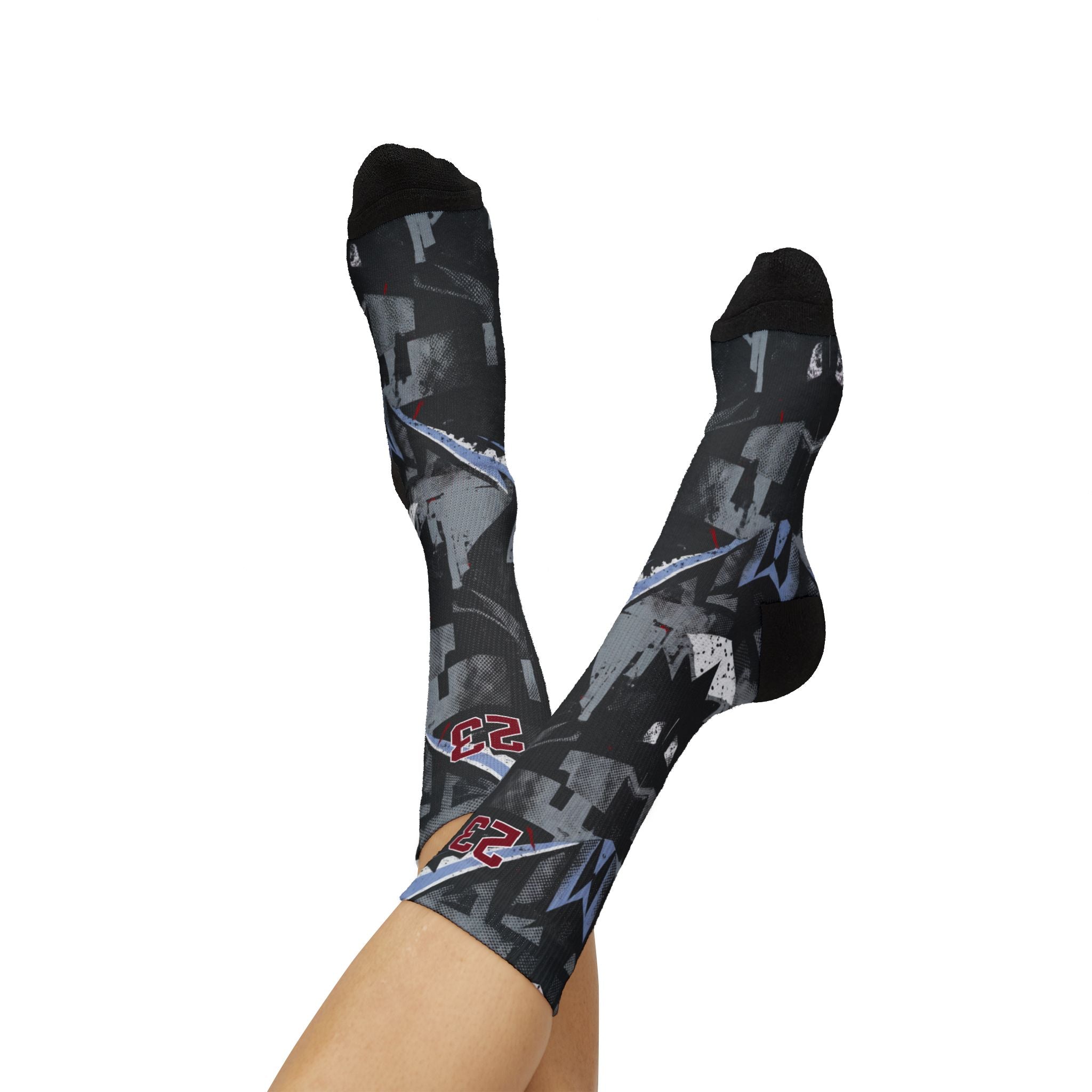 Jordan 5 Retro OG Black Metallic Reimagined matching Crew Socks | Fighter Jet Aviation Streetwear