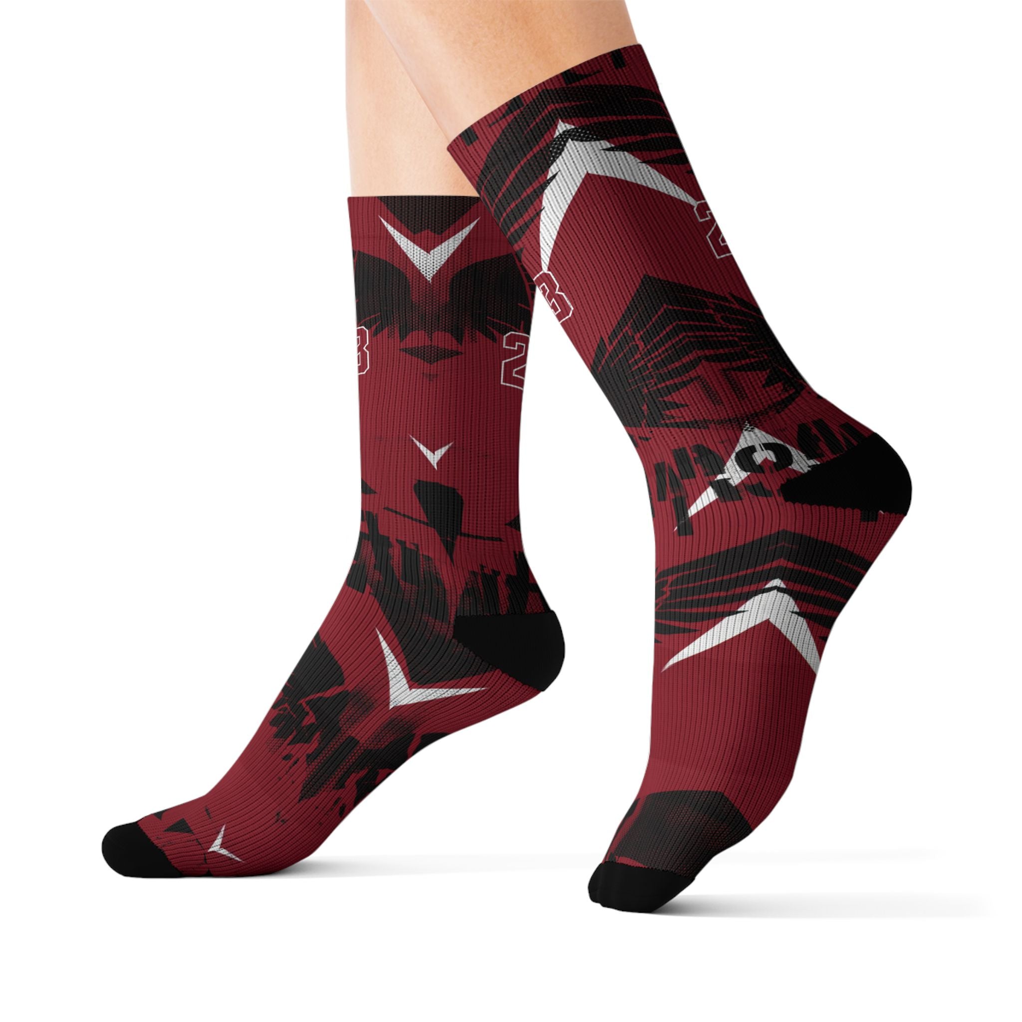 Jordan 1 Retro Low OG Banned 2026 matching Crew Socks | Crimson Red Basketball Streetwear