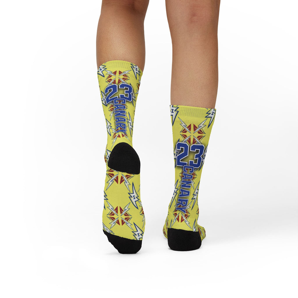 Matching Socks for Travis Scott x Wmns Jordan 1 Retro Low OG Canary Inspired Design