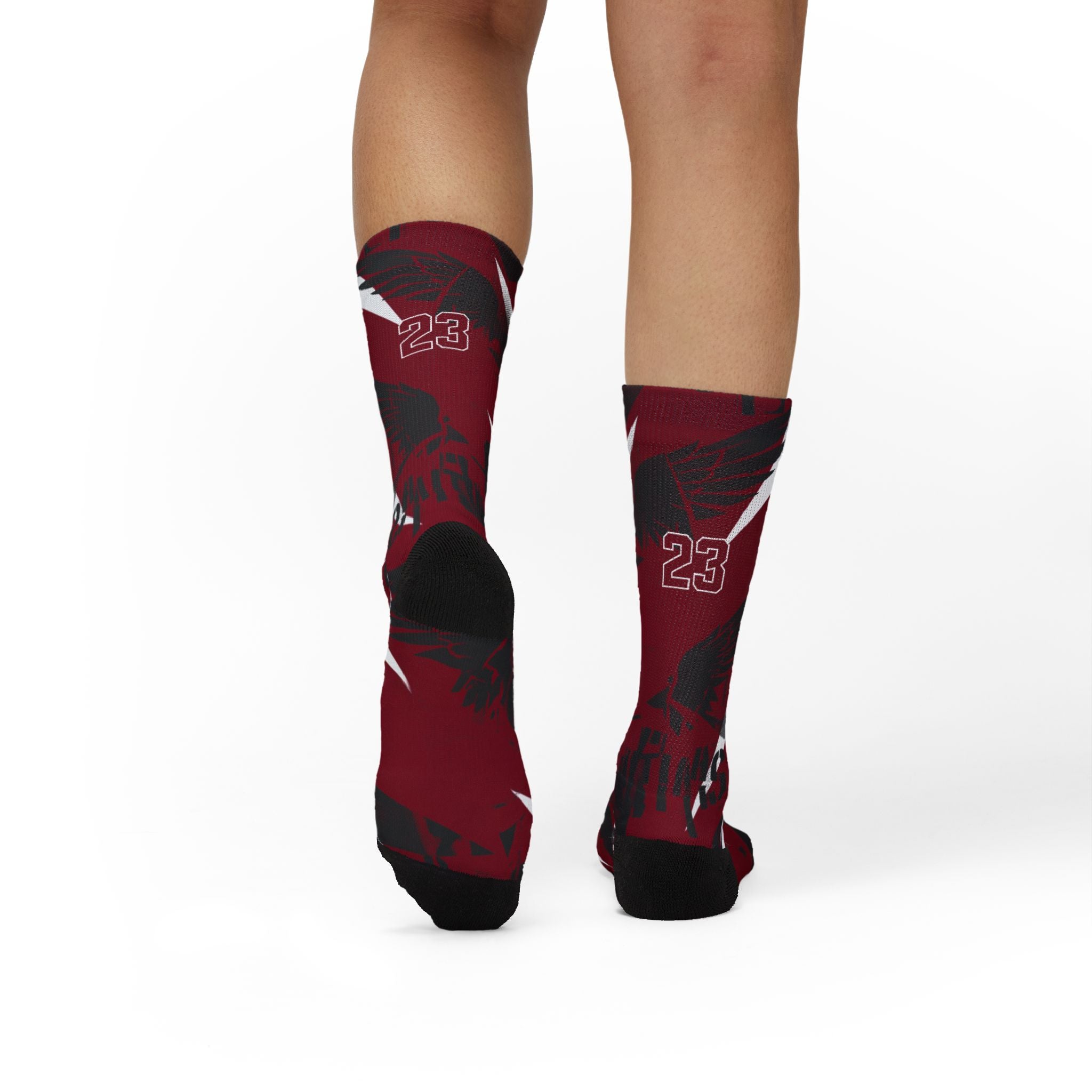 Jordan 1 Retro Low OG Banned 2026 matching Crew Socks | Crimson Red Basketball Streetwear
