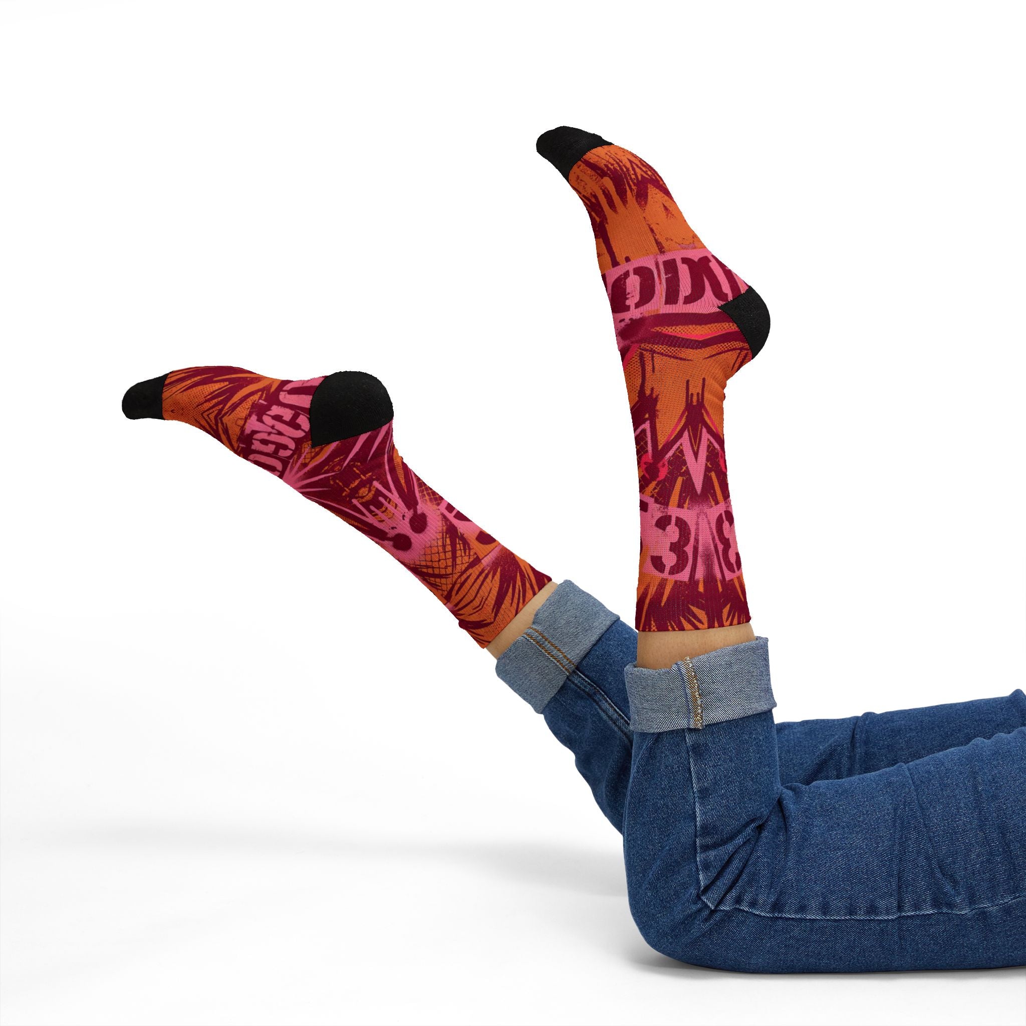 Socks to Match LB 23 Good Intentions Matching Crew Socks | LeBron Legacy Pink Orange Socks