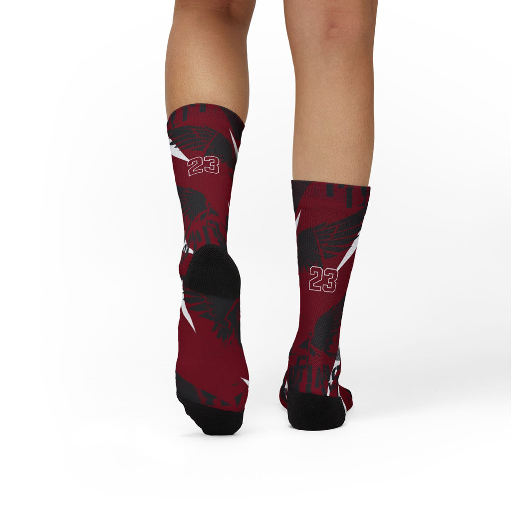 Jordan 1 Retro Low OG Banned 2026 matching Crew Socks | Crimson Red Basketball Streetwear