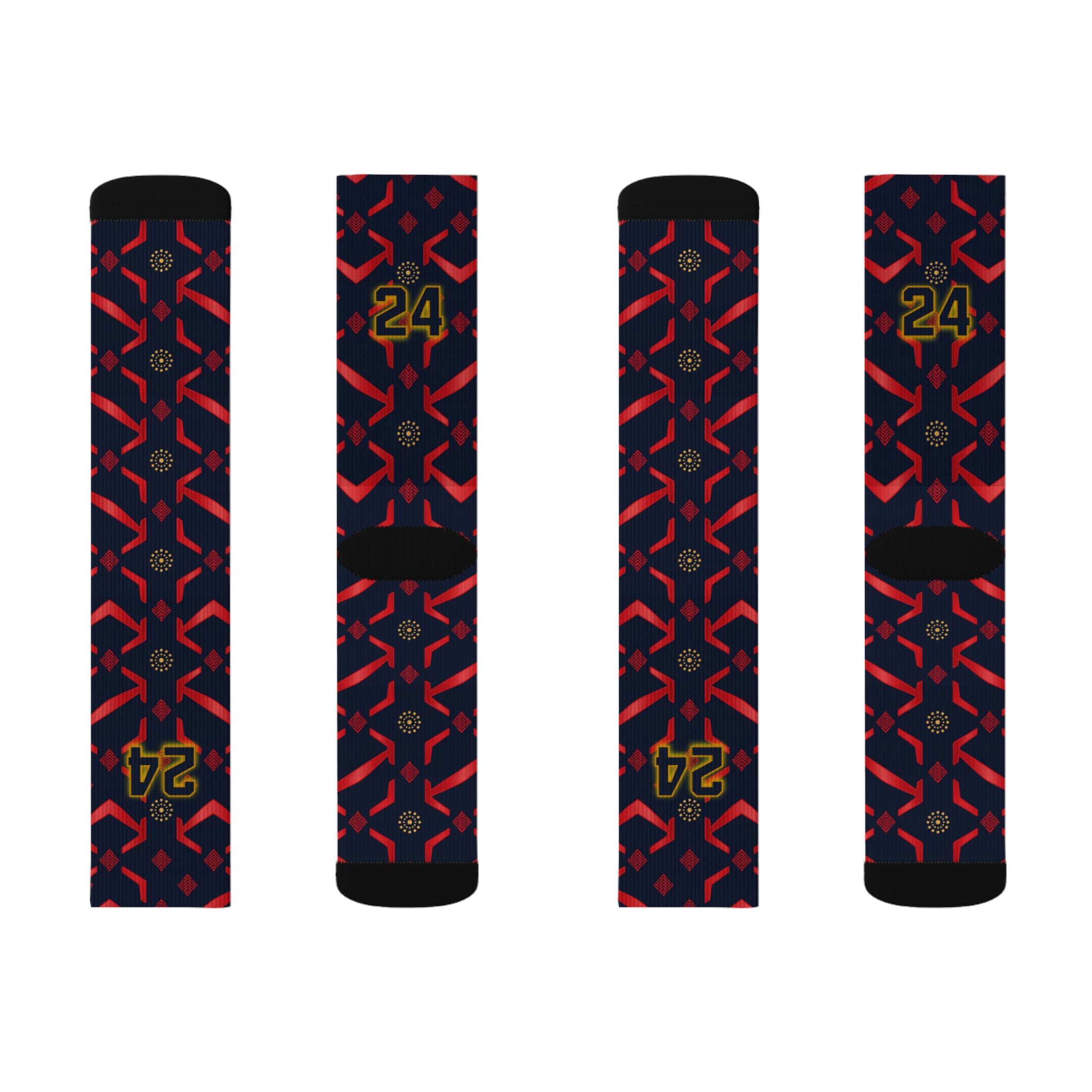 Socks to match Caitlin Clark Zoom Kobe 5 Protro 'Indiana Fever'
