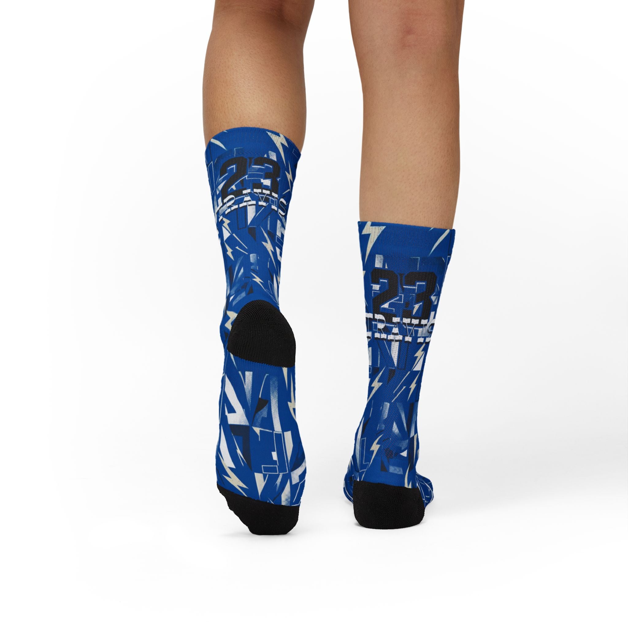 Matching Socks for Fragment Design x Travis Scott Jordan 1 Low OG Sail Military Blue Inspired Design