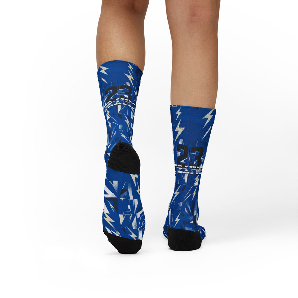 Matching Socks for Fragment Design x Travis Scott Jordan 1 Low OG Sail Military Blue Inspired Design
